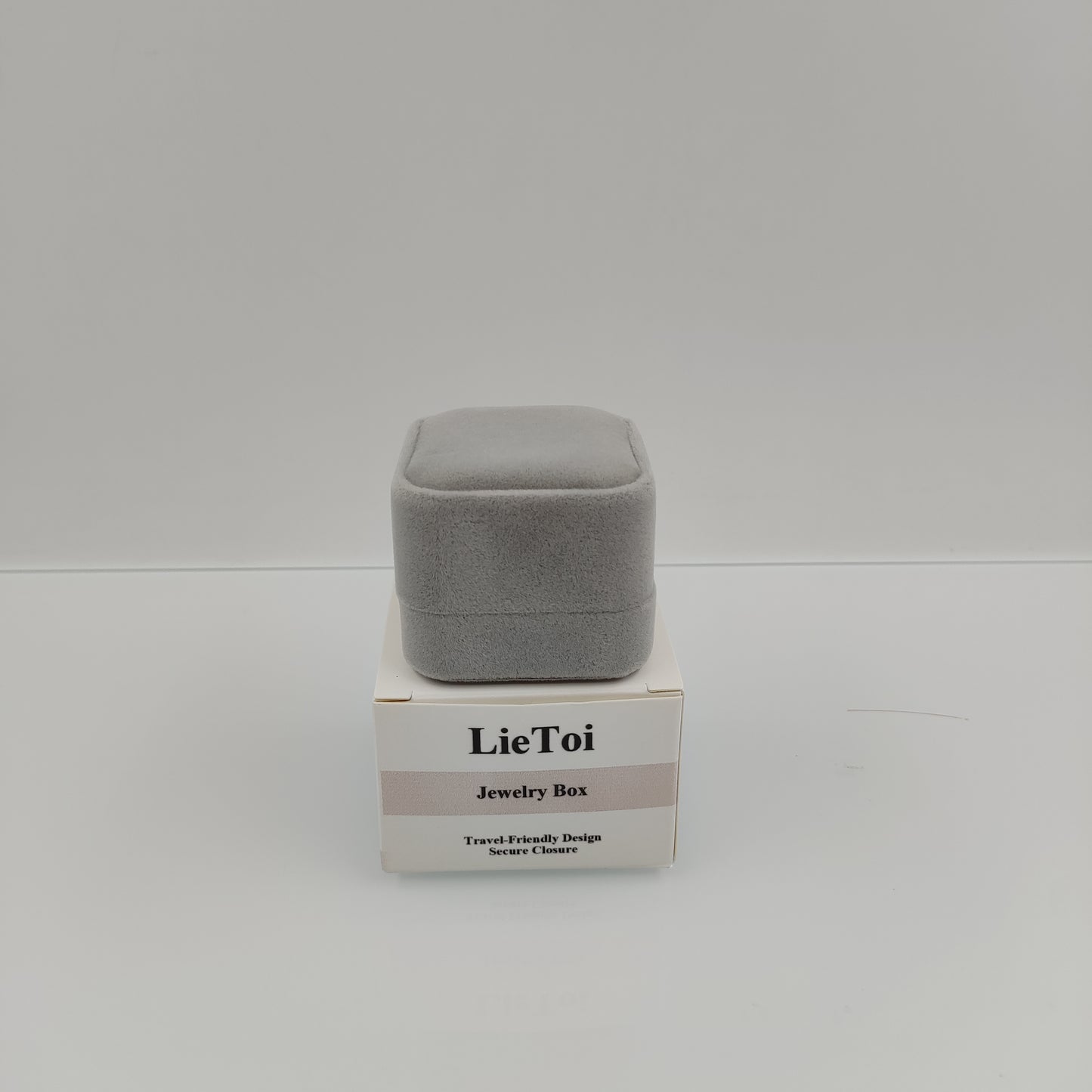 LieToi Grey Jewelry Box Simple Travel-Friendly Design for Women Girls Christmas Gift
