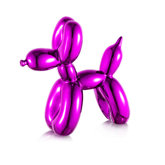 LieToi Balloon Dog Statue Preppy Room Decor Shiny Electroplating Finish Animal Dog Figurine Collectible Resin Craft Ornament Modern Art Sculpture Decoration for Home Office Room Table, Metallic Purple