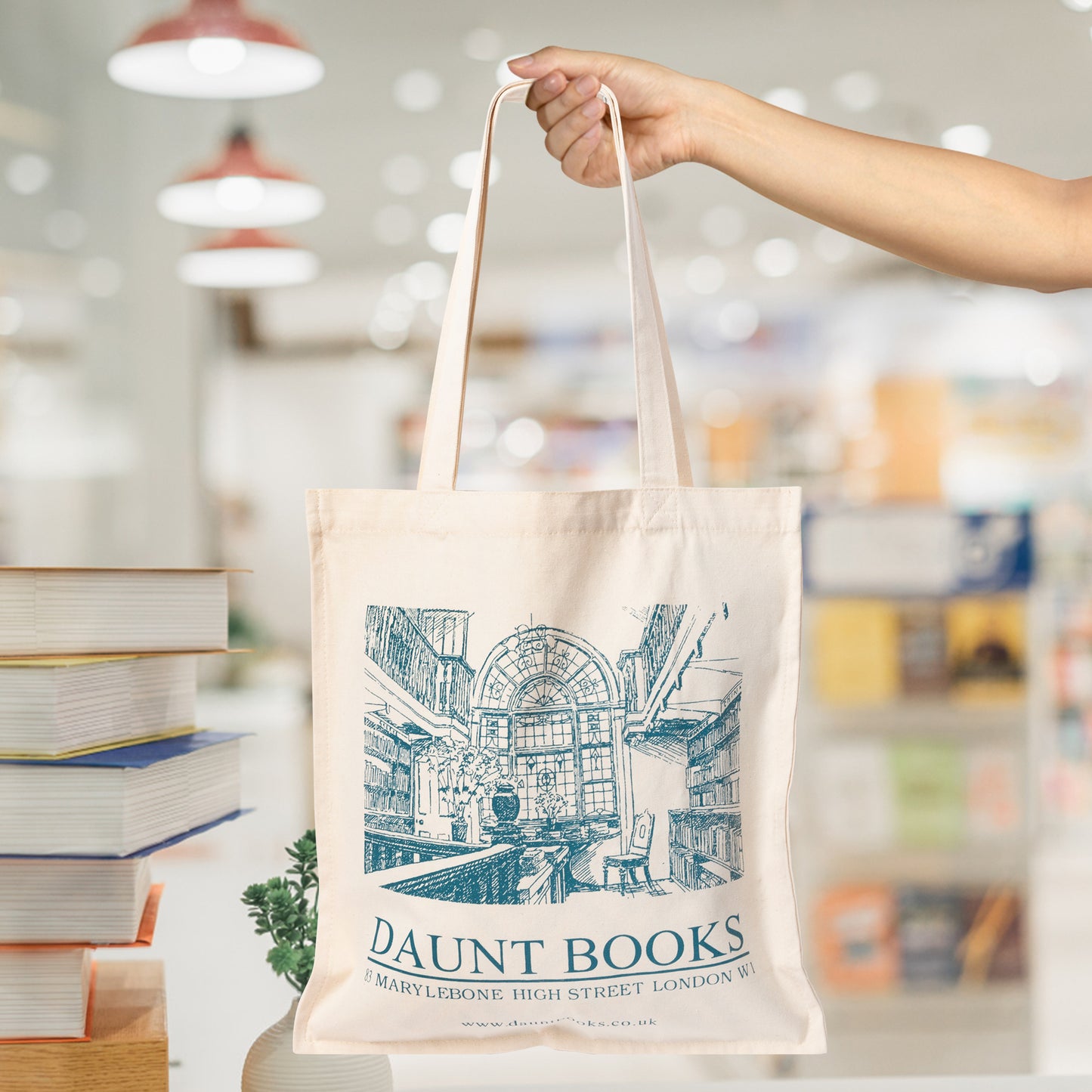 LieToi Bookstore Themed Canvas Tote Bag Stylish Library Shoulder Hand Bag Reusable High Capacity Shopping Grocery Bag Travel Casual Bag with Zipper Inner Pocket Daily Essentials for Women Girls Gift